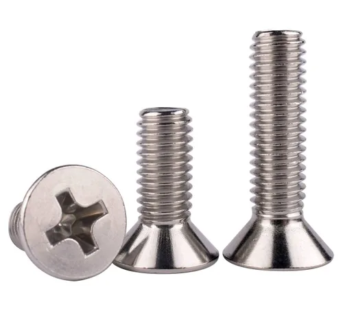Vista 10 de 20 piezas de tornillos de máquina Phillips de cabeza avellanada plana de 1/4-20 x 1-1/2" UNC, acero inoxidable 304 18-8, rosca completa, rosca gruesa