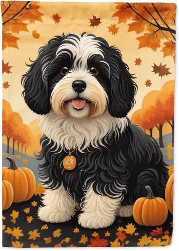 Vista 75 de Caroline's Treasures DAC1001GF Affenpinscher - Bandera decorativa para jardín de otoño, decoración para patio exterior, patio, parterres