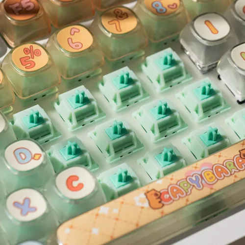 Vista 6 de Interruptor de teclado Akko Botany para teclado mecánico de juegos, interruptores lineales prelubricados de 38gf de 5 pines (45 piezas)