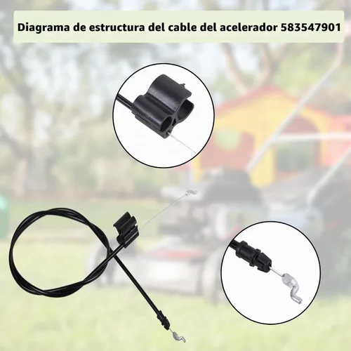 Vista 4 de 583547901 532440385 420941 Componente de repuesto de cable de control de área de cortadora de césped, compatible con cortacésped Husqvarna HU 625AWD
