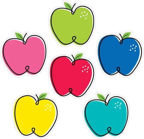 Vista 24 de Creative Teaching Press - Tarjetas de manzana, recortes de diseño de 15,24 cm, tiempo de manzana (#11054 Creative Teaching Press)