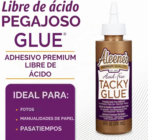Vista 3 de Aleene's DC26425 Pegamento pegajoso sin ácidos, 4 oz.