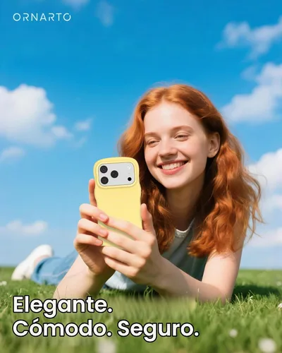 Vista 6 de ORNARTO Funda para iPhone 17 Pro de 6.3", silicona líquida ondulada a prueba de golpes con protección contra caídas y botón de control de cámara