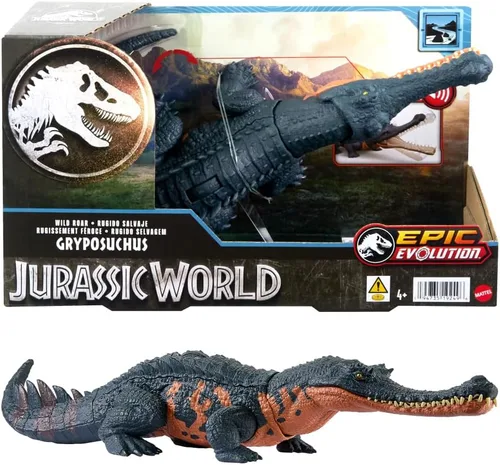 Vista 11 de Jurassic World Mattel - Figura de dinosaurio salvaje ruge y golpea modelos surtidos (HLP14)