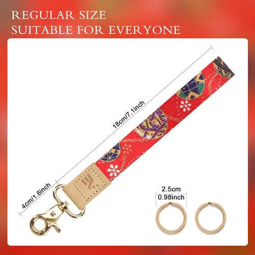 Vista 2 de Ecovision - Llavero con correa para llaves, llaveros de pulsera con 2 argollas para llaves para mujer