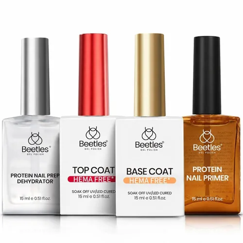 Vista 29 de Beetles Gel Polish Capa superior de gel que no se limpia de larga duración A-transparente-1