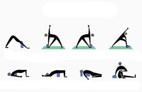 Vista 3 de Bloques de yoga para mujer, paquete de 2 bloques de yoga de espuma EVA sin látex, 9 x 6 x 3 pulgadas, superficie antideslizante, bloque de yoga
