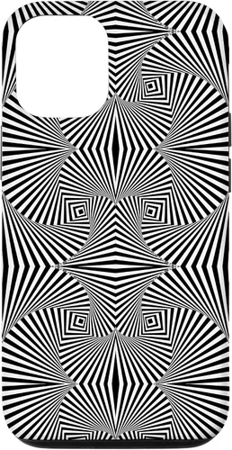 Vista 25 de Funda de arte óptico abstracto hipnotizante con diseño retorcido para iPhone 13