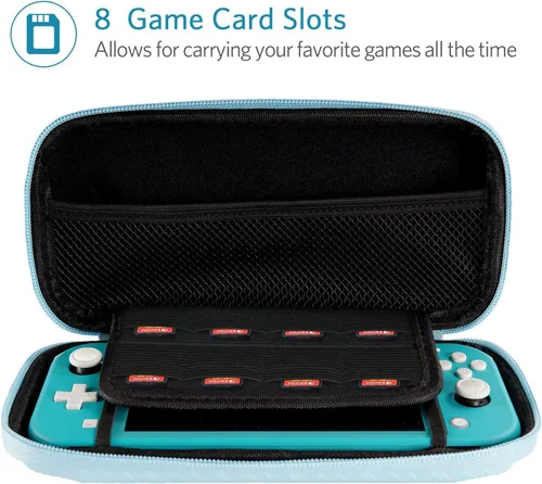 Vista 3 de CoBak Funda de transporte para Nintendo Switch Lite con 1 protector de pantalla 1 funda de agarre y 4 tapas de agarre para el pulgar funda