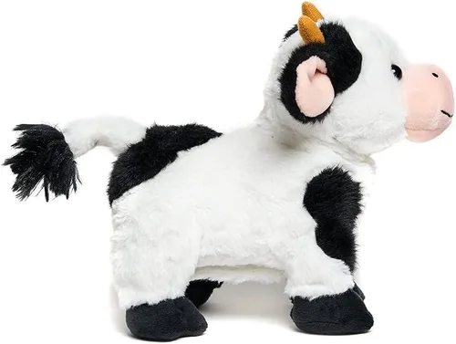 Vista 7 de Cuddle Barn Barnyard Buddies - Peluche animado de vaca que se mueve, Moos, canta, 10 pulgadas