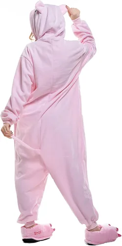 Vista 3 de NEWCOSPLAY Unisex Animal Onesie Adult Plush One Piece Pajamas Cosplay Costume