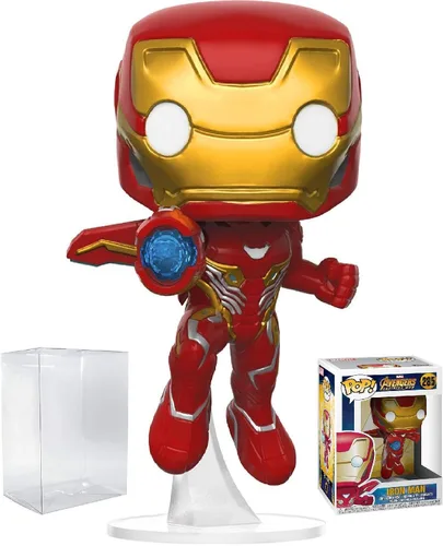 Vista 7 de POP Marvel: Avengers Infinity War - Figura de vinilo de Iron Man Funko (paquete con funda protectora de caja compatible)