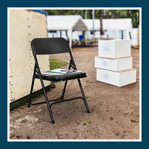 Vista 13 de OEF Furnishings OEF810 OEF800 Series Silla plegable de plástico ligero (asiento negro, marco negro, paquete de 4)