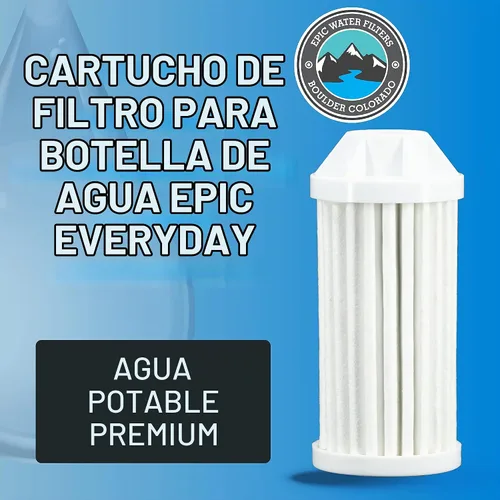 Vista 2 de Epic Everywhere - Filtro completo de botella 1 paquete Vida total de 75 galones Suministro de 3 a 4 meses Compatible con todas las botellas
