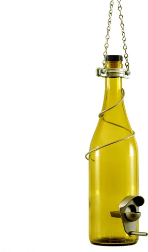 Vista 8 de Blue Ridge Mountain - Comedero para botellas de vino, decoración de patio trasero y jardín, comedero colgante para pájaros, uso al aire libre, Ámbar