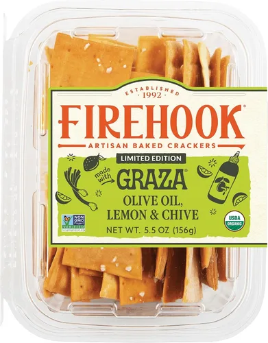 Vista 9 de Firehook Galletas de aceite de aguacate, sal marina y cebollino – horneadas artesanalmente, únicamente crujientes, hechas con ingredientes orgánicos
