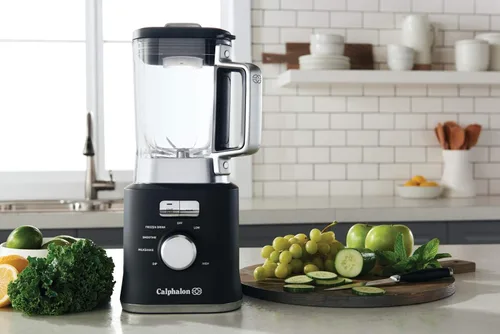 Vista 4 de Calphalon Precision Control - Batidora de 50 onzas con base de 900 vatios y tarro Tritan sin BPA, negro mate