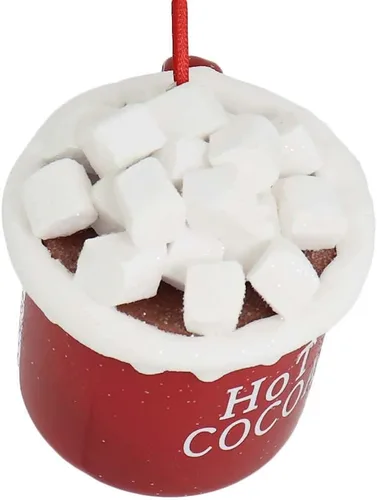 Vista 2 de Adorno de taza de chocolate caliente con malvaviscos para Navidad