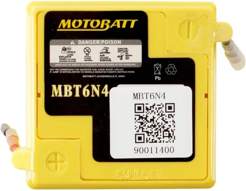 Vista 3 de Reemplazo para batería de motocicleta Motobatt MBT6N4 6V 4Ah sustituye a