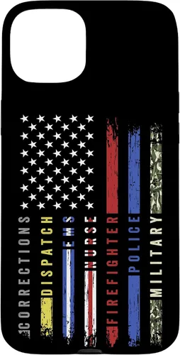 Vista 9 de First Responder Hero Flag Nurse EMS Police Fire Brigade - Carcasa militar para iPhone 17