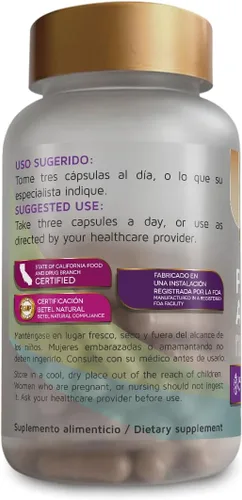 Vista 3 de Betel Natural PAU de Arco Cápsulas de apoyo inmunológico saludable - 1500 mg por porción