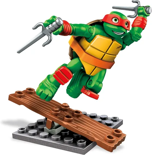 Vista 3 de Mega Bloks Teenange Mutant Ninja Turtles Raph Balancín Stunt Building Playset