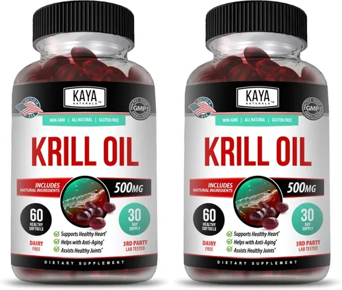Vista 11 de Kaya Naturals - Aceite de krill antártico de 500 mg con Omega 3, EPA, DHA, fosfolípidos y suplemento de astaxantina - Vitamina para el cerebro