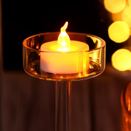 Vista 5 de AGPTEK Función de temporizador, paquete de 24 velas LED sin llama, incluye CR2032 y batería reemplazable, amarillo cálido, paquete de 24 velas