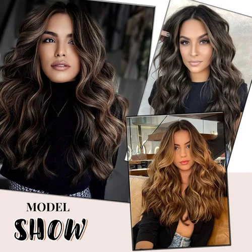 Vista 7 de Extensiones de cabello humano real con clip, de 12 pulgadas, de color marrón oscuro, ondulado, natural, rizado y rizado, 2.47 onzas, 7