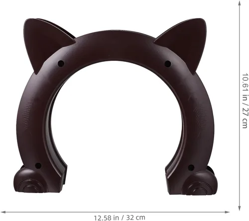 Vista 2 de DOITOOL Portal de puerta para gatos integrado para mascotas para puertas interiores, plástico ABS resistente a la intemperie, túnel de paso seguro