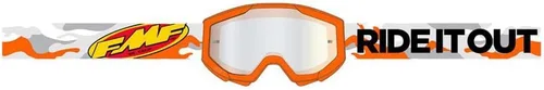 Vista 2 de Gafas 100% FMF POWERCORE Gris asalto - Lente transparente