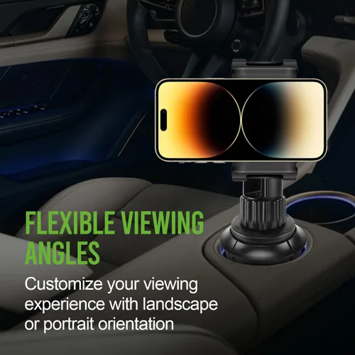 Vista 5 de Cellet Soporte de teléfono para portavasos de automóvil, soporte para teléfono, soporte universal ajustable compatible con Apple iPhone, Samsung