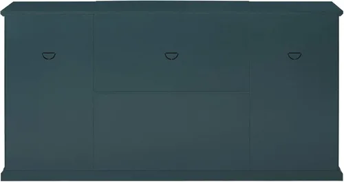 Vista 5 de WALKER EDISON Moderno aparador de madera con puerta de cristal para sala de estar o vestíbulo, consola de servicio y almacenamiento con puertas