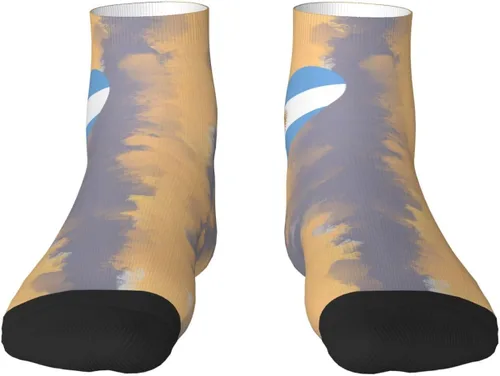 Vista 2 de Love Argentina Flag Argentinean Heart Ankle Socks Winter Low Cut Sports Warm Comfort Breathable Casual Socks For Mens And Womens