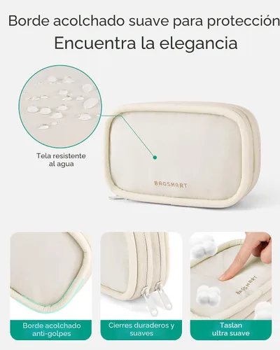 Vista 5 de BAGSMART Bolsa Organizadora de Cables para Viaje, S, Hinchado