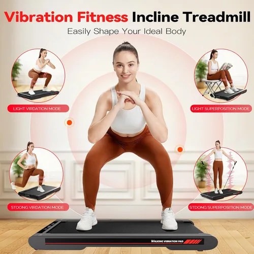 Vista 4 de Sperax Walking Treadmill Pad with APP, 3 in 1 Under Desk Treadmill, 400W Low Noise Walking Vibration Pad with Remote Control,Portable Treadmills for