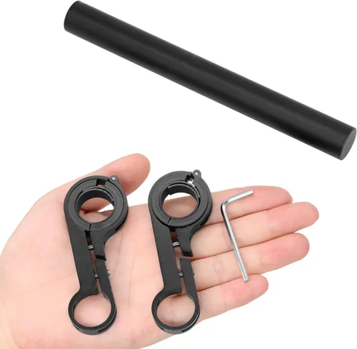 Vista 7 de Extensor de manillar de bicicleta, barra de extensión de bicicleta, abrazadera doble, soporte de aleación de aluminio, accesorios de bicicleta