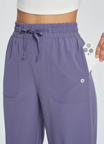 Vista 3 de BALEAF Pantalones capri de pierna ancha para mujer, pantalones holgados de secado rápido, bolsillos UPF50+ atléticos, casuales, entrenamiento, yoga