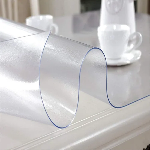 Vista 8 de Protector de mesa de comedor impermeable de PVC, almohadillas protectoras de plástico antideslizante, cubierta de mantel de vinilo para cocina