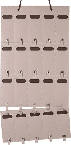 Vista 4 de Organizador de lentes de sol, soporte desmontable para anteojos para colgar en la pared, colgador de bolsillo de fieltro para anteojos con bucles