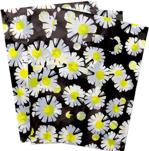 Vista 28 de Joyhey 100 bolsas de plástico de 5.8 x 7.8 pulgadas, bolsas de boutique con asas troqueladas, color negro, gracias