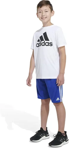 Vista 4 de adidas Boys' Elastic Waistband Classic 3-Stripes Shorts