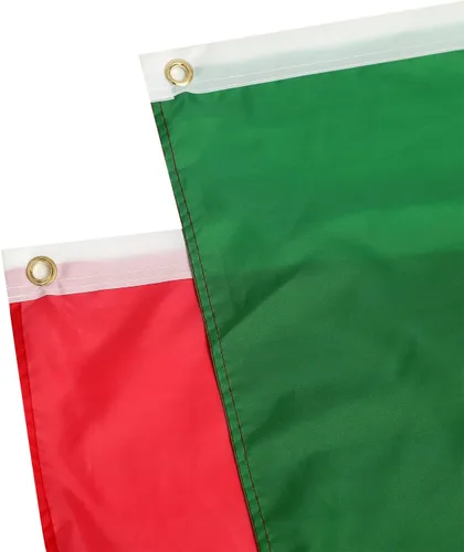 Vista 3 de Bandera de abanico plisada portuguesa portuguesa de 3 x 6 pies, 2 banderas de abanico plisadas portuguesas para interiores y exteriores