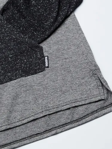Vista 4 de Ultra Game - Sudadera con capucha de vellón para hombre con cuello Henley de la NFL Negro