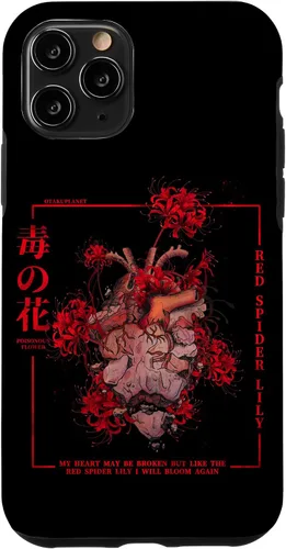 Vista 29 de Carcasa estética para iPhone 17, diseño de lirio de araña roja o Higanbana en Japón