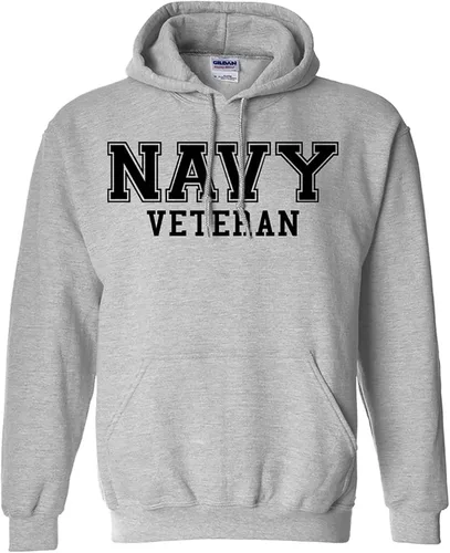 Vista 4 de zerogravitee Sudadera con capucha con logotipo NAVY Veteran BLACK