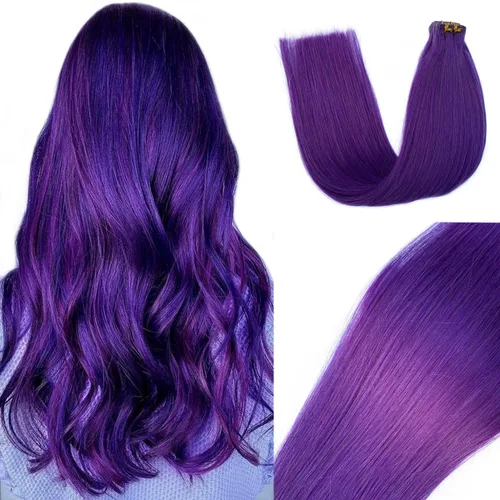 Vista 13 de Ubetta Extensiones de cabello humano real con cinta, 20 piezas de doble cara con trama de piel, extensiones de cabello Remy invisible, con cinta