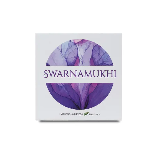 Vista 3 de Kerala Ayurveda Swarnamukhi - Paquete facial de 1.7 onzas, mezcla de loto y azafrán, exfoliante suave para la piel, fomenta el brillo saludable
