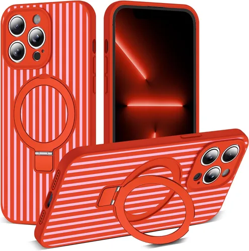 Vista 8 de SKYLMW Funda diseñada para iPhone 11 con soporte magnético invisible Compatible con Mag-Safe, a prueba de caídas de grado militar, a prueba