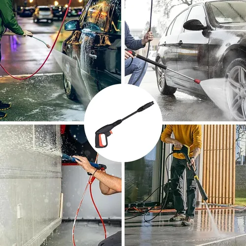 Vista 4 de Lavadora a presión de mano – Mini spray de jat, limpiador inalámbrico Máquina portátil de lavado de autos para limpieza de vehículos al aire